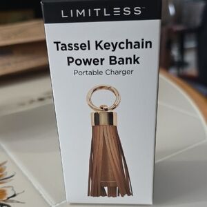 Brown Tassel Keychain Charger